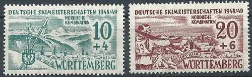 All. Bes. Franz. Zone Württemberg-H. 1949 Nr 38 - 39 Postfrisch / **