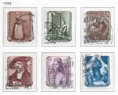 DDR Nur Hauptgebiet 1955 Nr 504 - 509 Ersttagsstempel