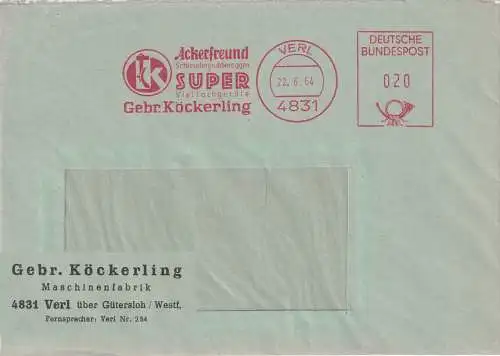 Bundesrep. Deutschland 1964 Nr Freistempel Freistempel