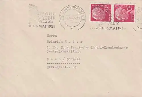 Bundesrep. Deutschland 1958 Nr 185/Paar Gestempelt (Posten)