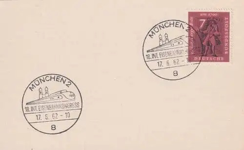 Bundesrep. Deutschland 1962 Nr 365 Sonderstempel