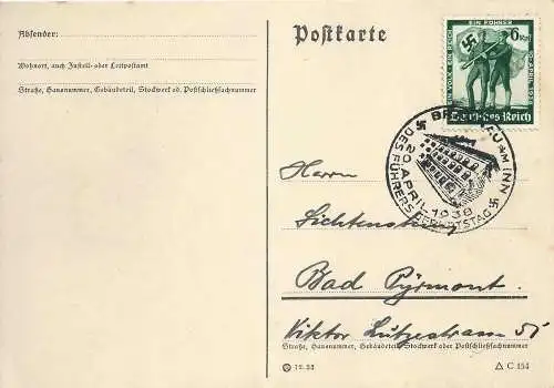 Deutsches Reich 1938 Nr 662 Sonderstempel