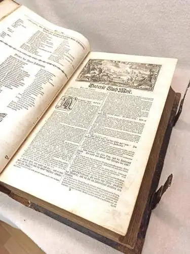 Luther: Cotta Bibel Tübingen 1729 

Das ist die gantze Heilige Schrift Alten und Neuen Testaments nach der Übersetzung und mit den Vorreden D.Martin Luthers. 