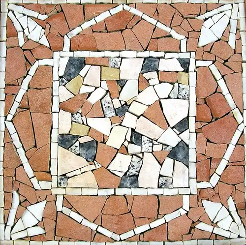 Mosaik-Panel (Marmor und Keramik), 30x30cm