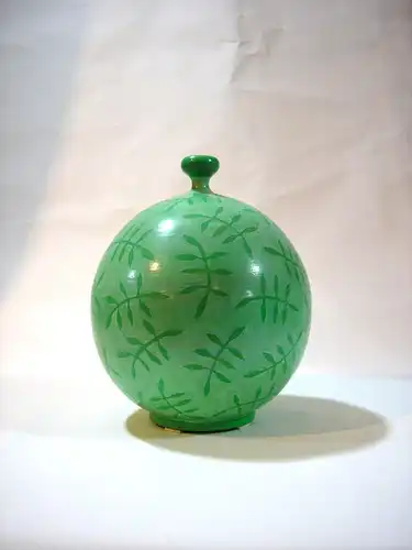 Keramik-Vase von Hand verziert, 18cm