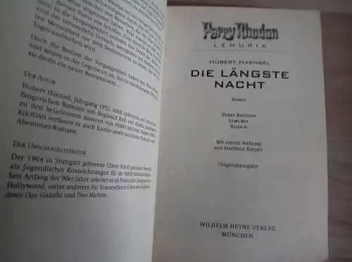 Haensel, Hubert: Perry Rhodan Lemuria 6: Die längste Nacht. 