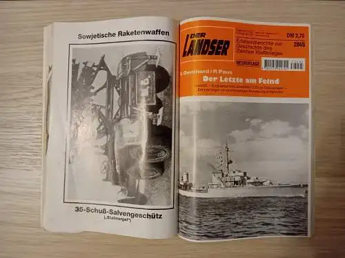 Paus, P.
Wicher, Paul W.
Gernhard, V. und Paus, P: Der Landser Sammelband Nr. 461
Heft 2038 Das Gespenstergeschwader
Heft 2041 Nacht am Dukla-Pass
Heft 2045 Der Letzte am Feind. 