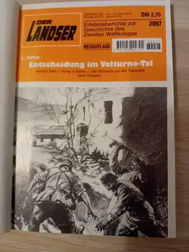 Vrba, L.
Mayer, Horst: Der Landser Sammelband Nr. 472
Heft 2097 Entscheidung im Volturno-Tal
Heft 2149 Ein Front-Alltag
Heft 46      Klar zum Gefecht. 