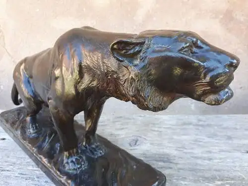 Bronze Sculpture Of A Tiger On The Prowl, By Georges Gardet (cast by Barbedienne)