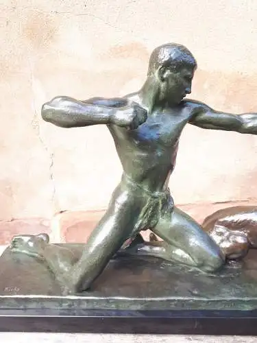 Large Art Deco Bronze Sculpture, By Louis Riché