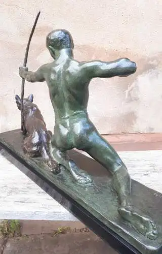 Large Art Deco Bronze Sculpture, By Louis Riché