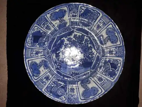 Important Chinese Blue And White Dish, China Wanli Period