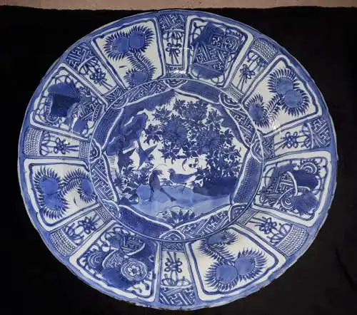 Important Chinese Blue And White Dish, China Wanli Period