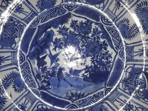 Important Chinese Blue And White Dish, China Wanli Period