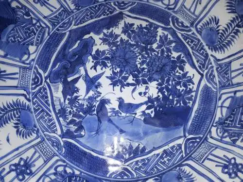 Important Chinese Blue And White Dish, China Wanli Period