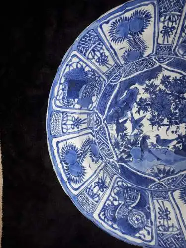 Important Chinese Blue And White Dish, China Wanli Period