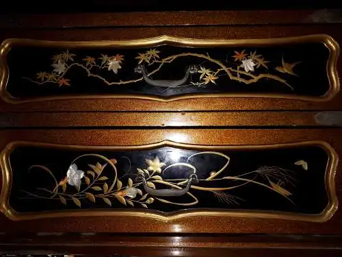 Japanese Cabinet In Lacquer And Shibayama, Japan Meiji Period