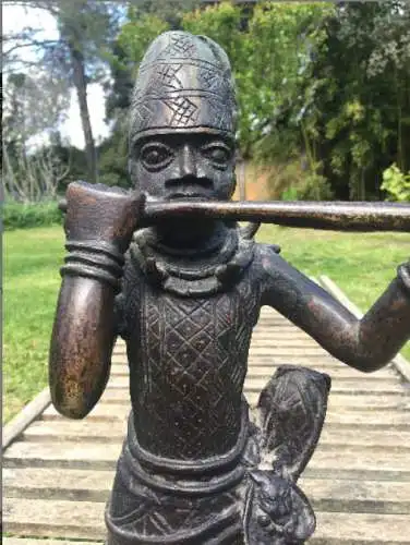 Bronze Hornbläser aus Benin / Bronze Horn Player from Benin