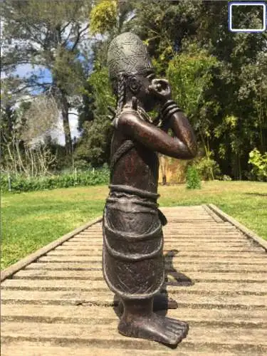 Bronze Hornbläser aus Benin / Bronze Horn Player from Benin