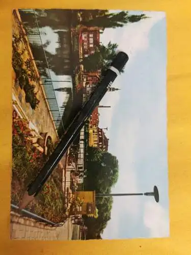 [Echtfotokarte farbig] celle allerbrücke stadt der fachwerkbauten. 