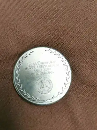 DDR Neuruppin" In Würdigung ihrer Leistungen und zur Erinnerung Medaille "