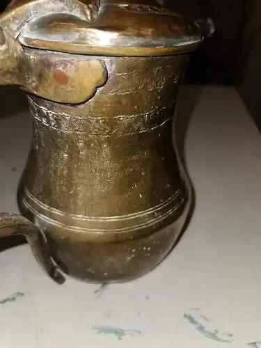 antike arabische kaffeekanne dallah messing