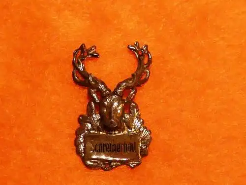 Stocknagel für Wanderstock, von 1920, Hirschkopf, Schreiberhau, Gerhart Hauptmann