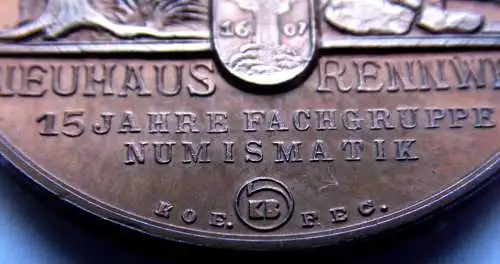 DDR Medaille Neuhaus Rennweg 1982, 15 Jahre Fachgruppe Numismatik