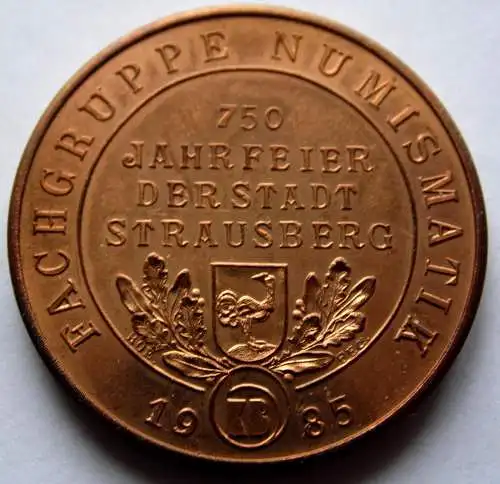 DDR Medaille 750 Jahrfeier der Stadt Strausberg 1985