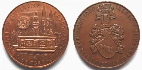 DDR Medaille Halberstadt 1000 Jahren Münzrecht, XXV Jahre DDR