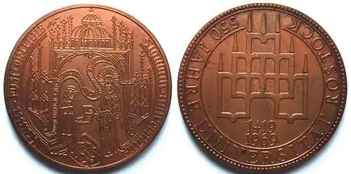 DDR Medaille 550 Jahre Universität Rostock 1419 - 1969