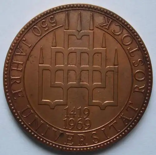 DDR Medaille 550 Jahre Universität Rostock 1419 - 1969