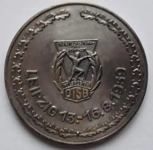 DDR Medaille DTSB III. Deutschn Turn – und Sportfestes Leipzig 1959