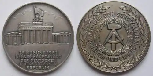 DDR Medaille 13. August 1961 Berlin – Hauptstadt der DDR