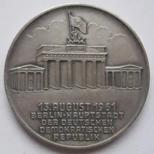 DDR Medaille 13. August 1961 Berlin – Hauptstadt der DDR