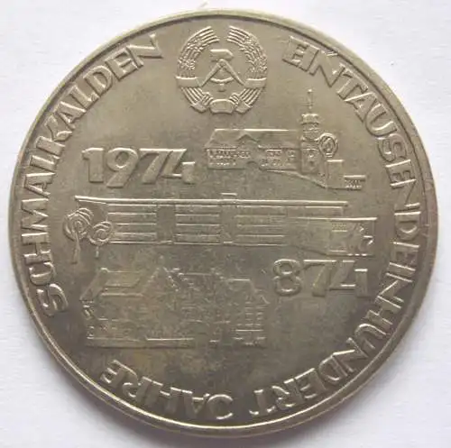 DDR Medaille 1100. Jahre Schmalkalden 874 – 1974, Thüringer Wald 