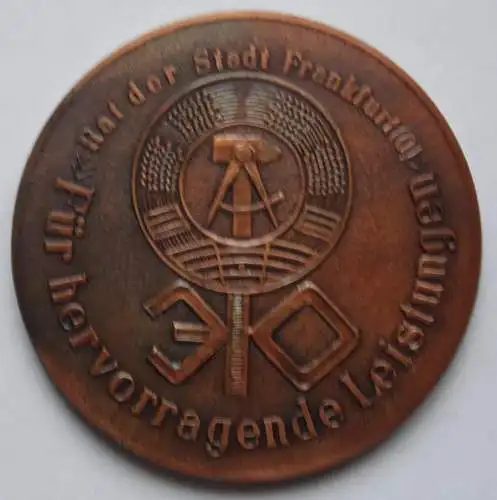 DDR Medaille Rat der Stadt Frankfurt Oder