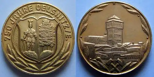 DDR Medaille, 750 Jahre Oelsnitz im Erzgebirge