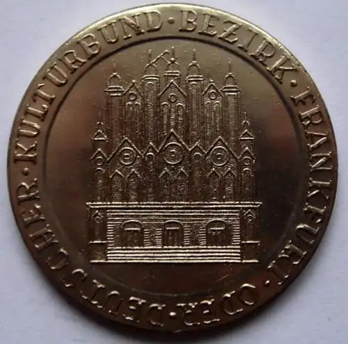 DDR Medaille Frankfurt Oder VII. Bezirks Briefmarken Ausstellung