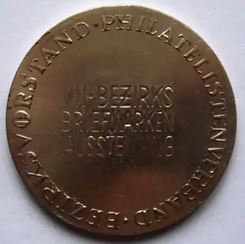 DDR Medaille Frankfurt Oder VII. Bezirks Briefmarken Ausstellung