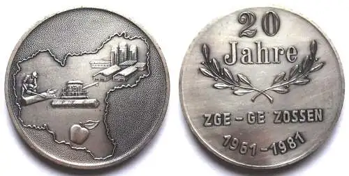 DDR Medaille Zossen 20 Jahre ZGE – GE 1961 – 1981