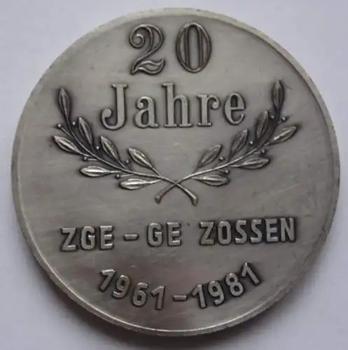 DDR Medaille Zossen 20 Jahre ZGE – GE 1961 – 1981