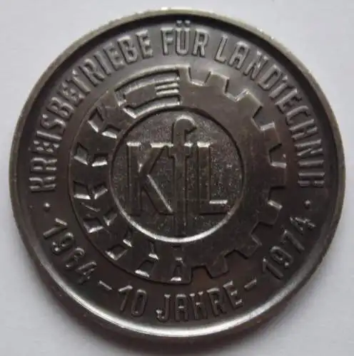 DDR Medaille 10 Jahre Kreisbetriebe für Landtechnik 1964 – 1974