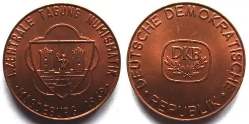 DDR Medaille Magdeburg 1. Zentrale Tagung Numismatik 1969