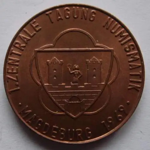 DDR Medaille Magdeburg 1. Zentrale Tagung Numismatik 1969