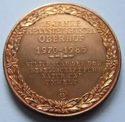 DDR Medaille Oberhof 15 Jahre Rennsteiggarten 1970 – 1985