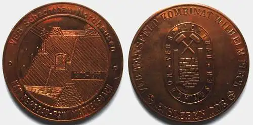 DDR Medaille VEB Schachtbau Nordhausen 1970 – 1980