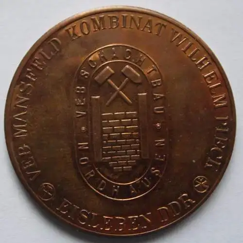 DDR Medaille VEB Schachtbau Nordhausen 1970 – 1980