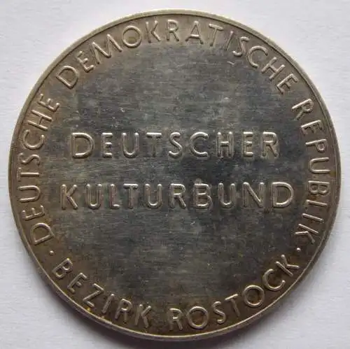 DDR Medaille des Kulturbundes der DDR Münzausstellung während der Ostseewoche 1966