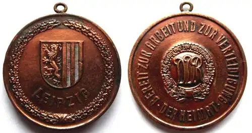 DDR Medaille Bereit zur Arbeit und zur Verteidigung der Heimat Leipzig 